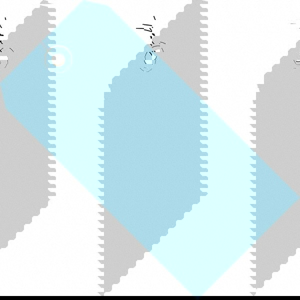 Blank Tag: 3-3/4'' High, Light Blue, Synthetic Paper